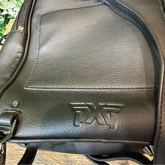 NWOT PXG Golf Cactus leather black mini backpack adjustable sling strap main image 9